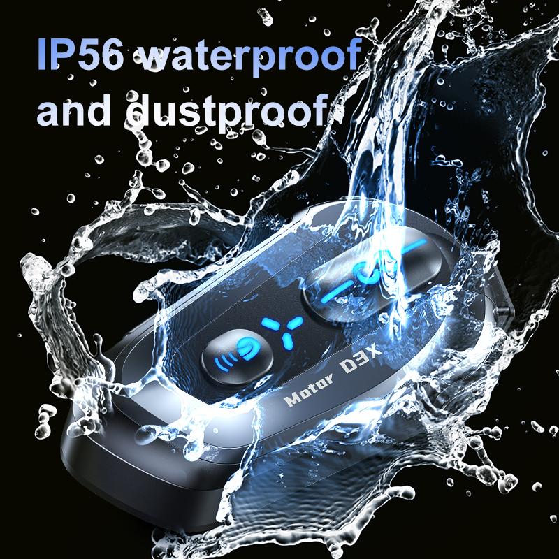 600M Intercom Bluetooth 5.3 EDR Helmet Headset with Music Sharing Motorcycle Wireless Earphone Hands-free Call Anti-interference Headphone for 6 Rider