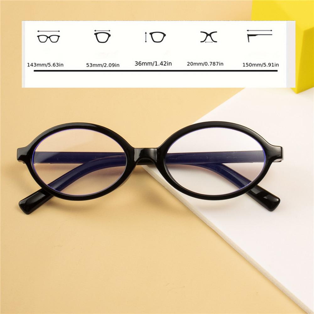 2PCS Trendy Small Oval Reading Glasses Men Women Ultralight Far Sight Eyeglasses Unisex Fashion Presbyopia Prescriptions