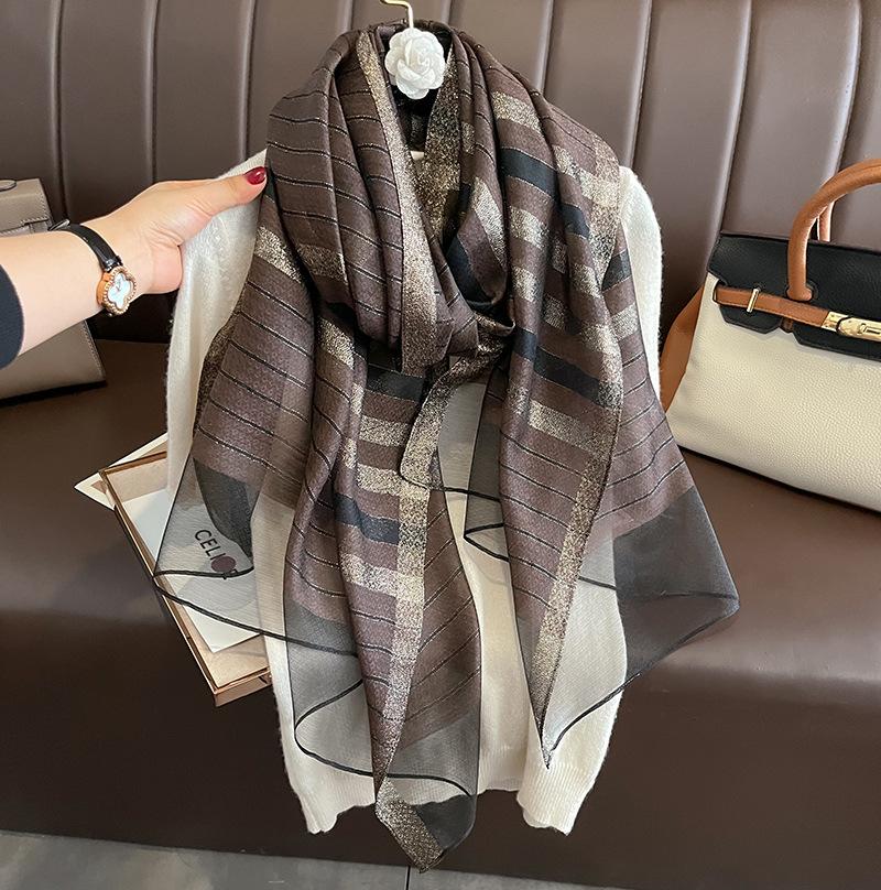 Silk Wool Scarf Shawls and Wraps for Women Foulard Headkerchief Luxury Brand Hijab New Lady Pashmina Scarves Bandana Poncho