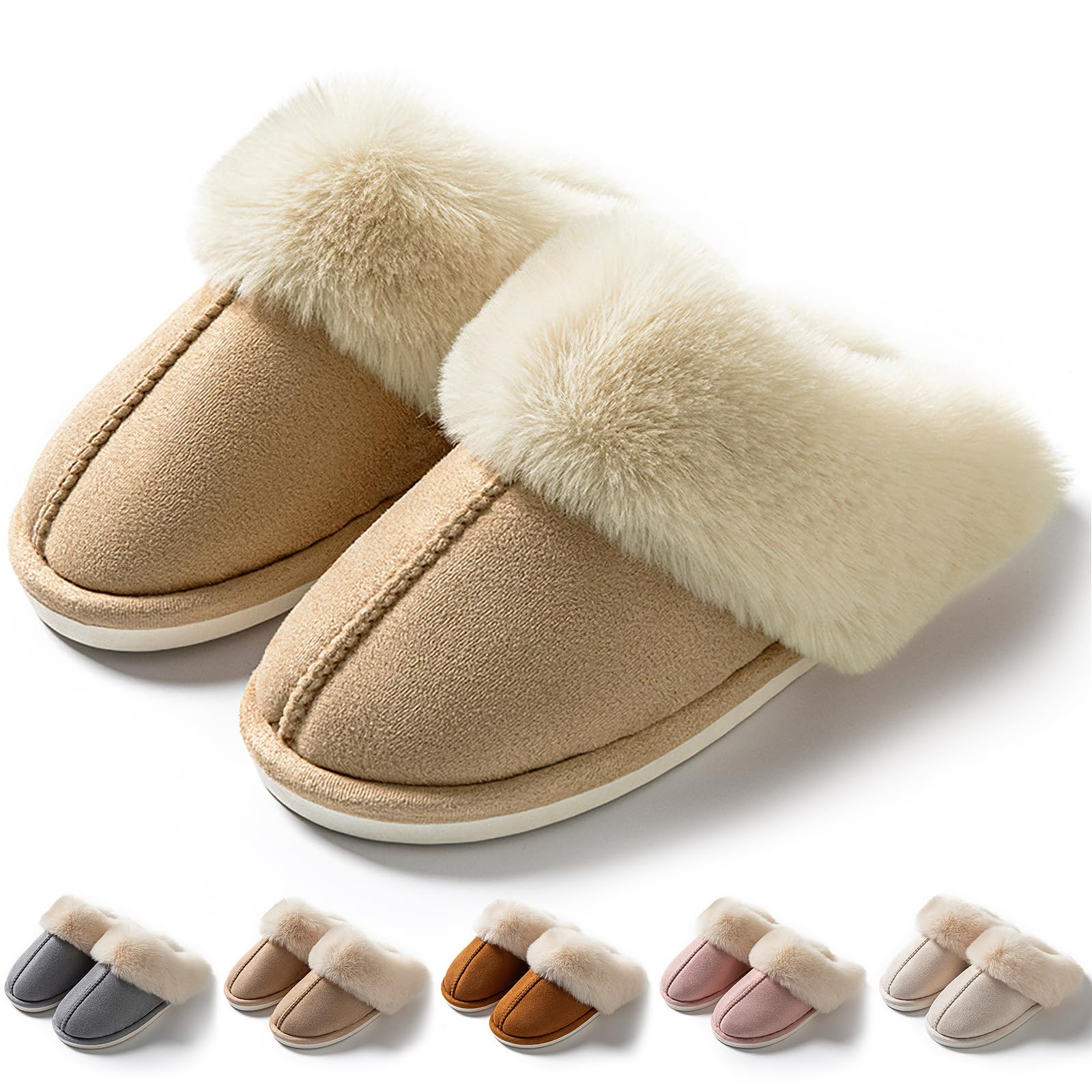 

Lavento Fluffy Winter Slippers Warmth with Pile Lining and Super Soft Indoor Slippers for Memory Thick Unisex Weight Japanese Shoe [Instant