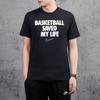 Nike T Shirts Men's Black Crew Neck Moderate Straight Fit CD1132-010
