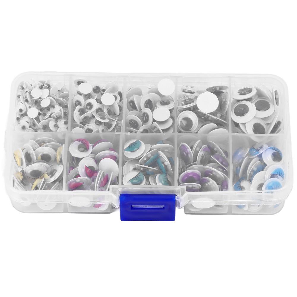420pcs Plastic Box Included Wiggle Eyes Multi Purpose DIY Wiggle Eyes Wiggle Googly Eyes  DIY