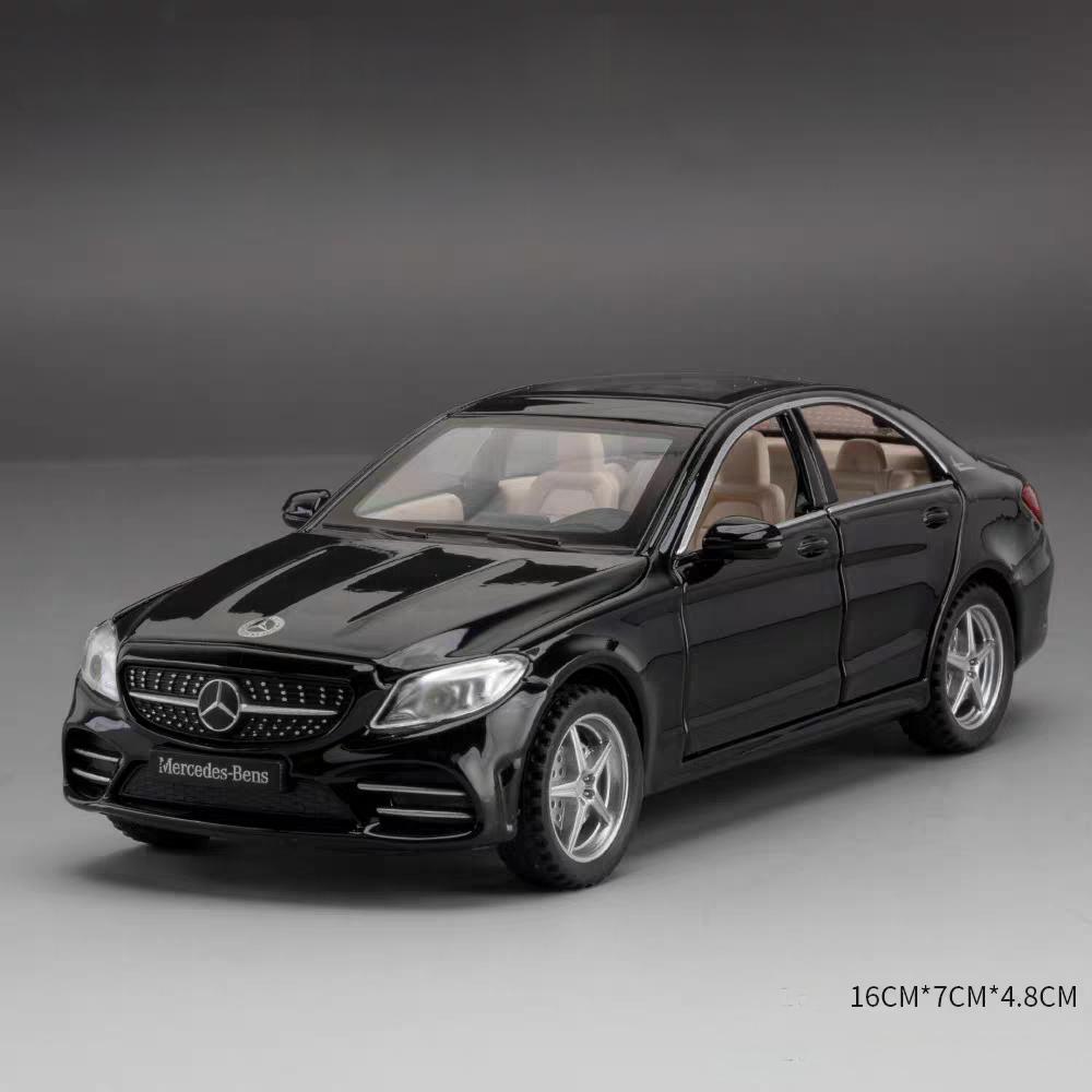 Mercedes Benz C260L Simulation Diecast & Toy Vehicles Sounds & Light Pull Back Car 1:32 Alloy Model Gifts For Children