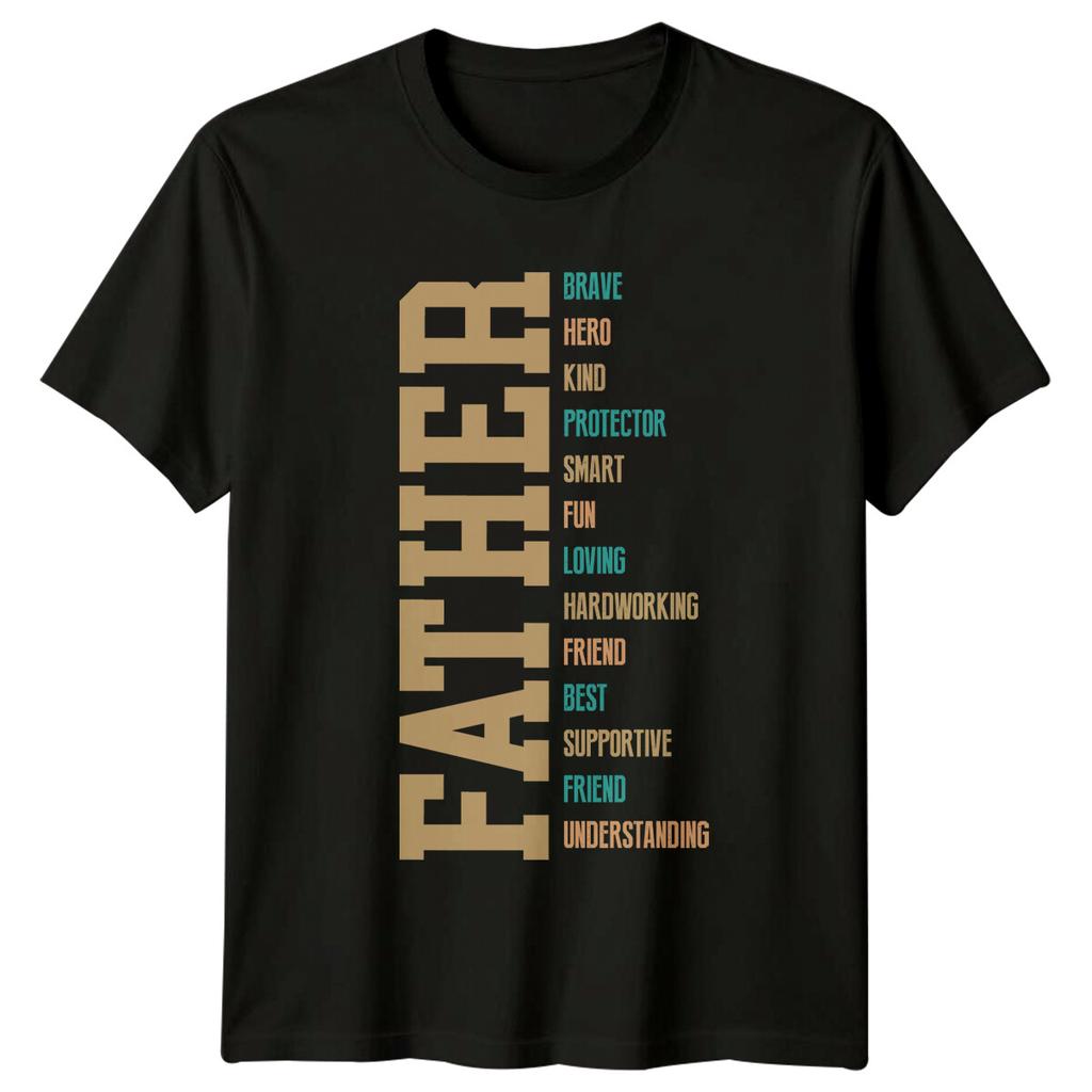 Moedige Held Vriendelijke Beschermer Vader T-shirt Vaderdag Cadeau Unisexs Unisexs
