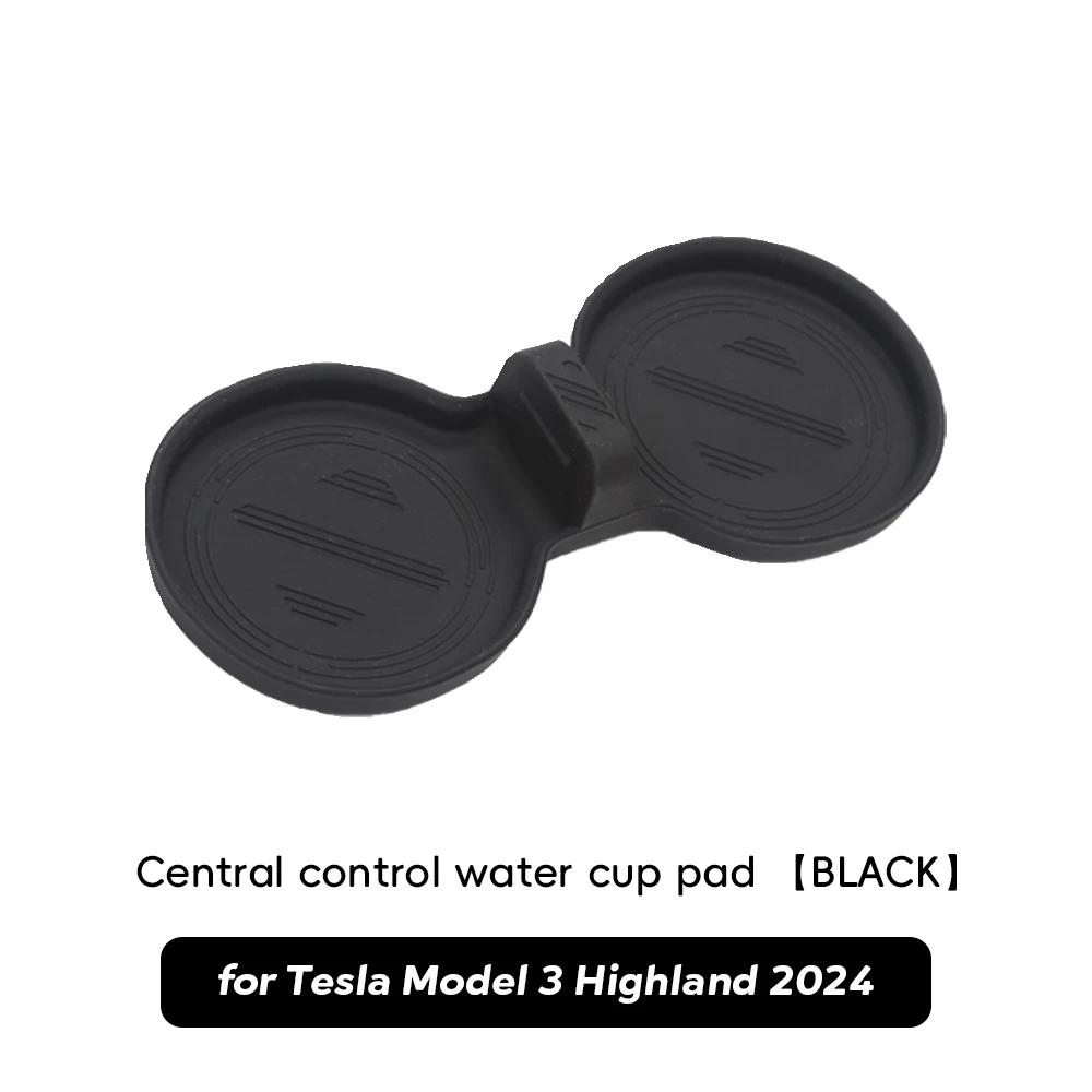 

For Tesla Model Y Launch 2025 Model 3 highland 2025 Water Cup Mat Coasters Slots Non-Slip Mat Waterproof Drink Pad Accessories
