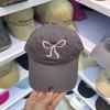 Wind sweet embroidery bow baseball cap children spring and summer versatile sunshade sunscreen cap