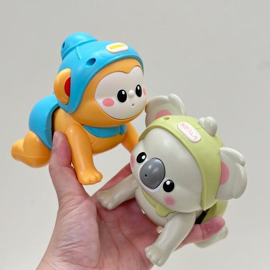 Electric Crawling Animal Toy with Music 0-1 Toddlers Boys Girls Educational Cartoon Monkey Koala Crawling Learning Recording Musical Interactive Toy