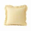 Lotus Leaf Skirt Edge Throw Pillow Cover Soft Cotton Art Cushion Cover  Home Decoration