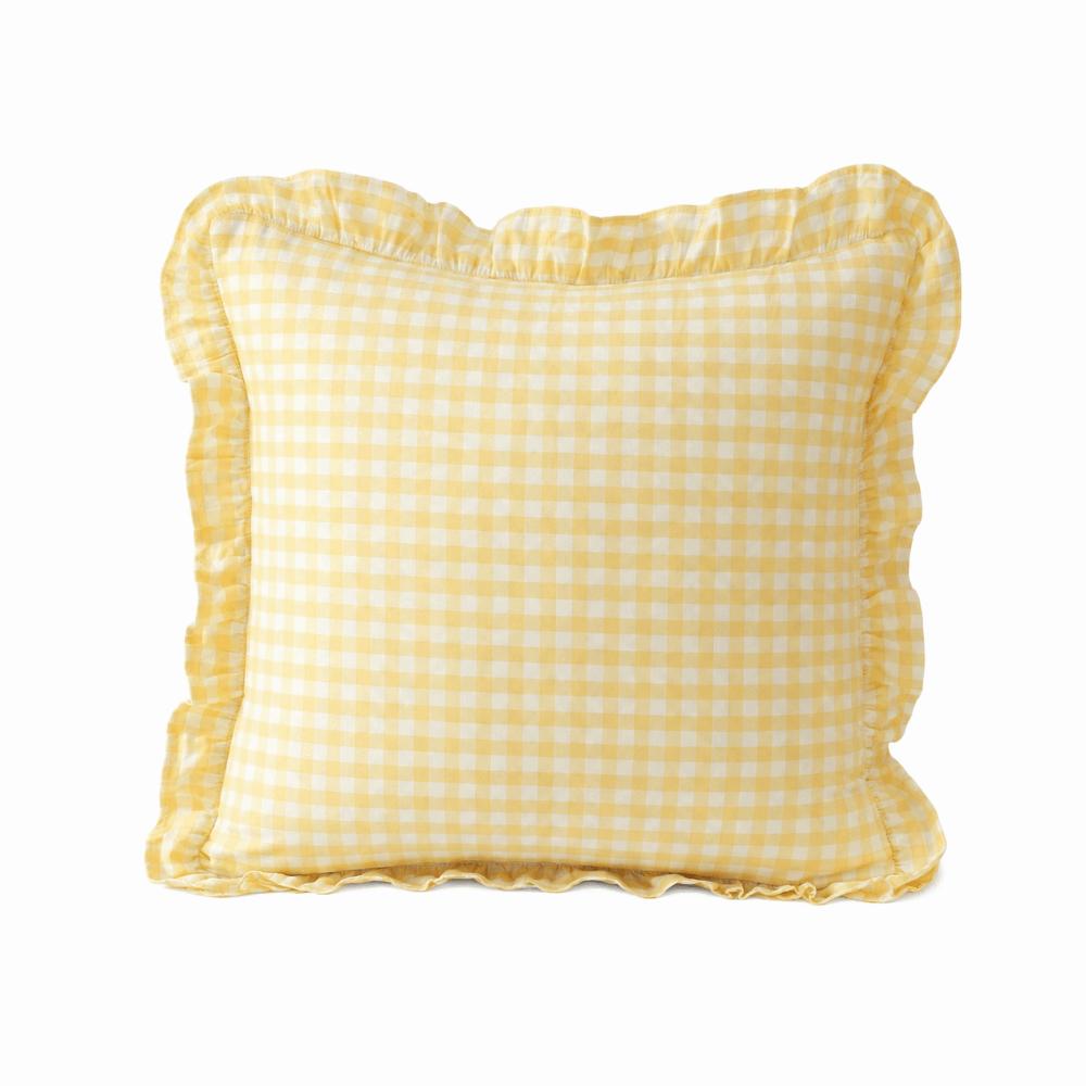 Lotus Leaf Skirt Edge Throw Pillow Cover Soft Cotton Art Cushion Cover  Home Decoration