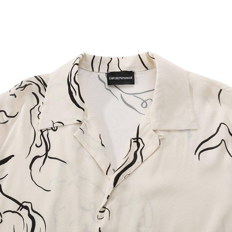 EMPORIO ARMANI SS24 Shirt Men's Beige E31F25-F1022-191