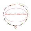 Bohemian Elegant Adjustable Heart Pendant Clavicle Necklace With Imitation Pearls For Women Girls Jewelry Gift