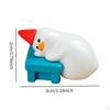 Animal Sculpture Duck Statue Birthday Gift Decorative Ornament Resin Figurine for Indoor Desk