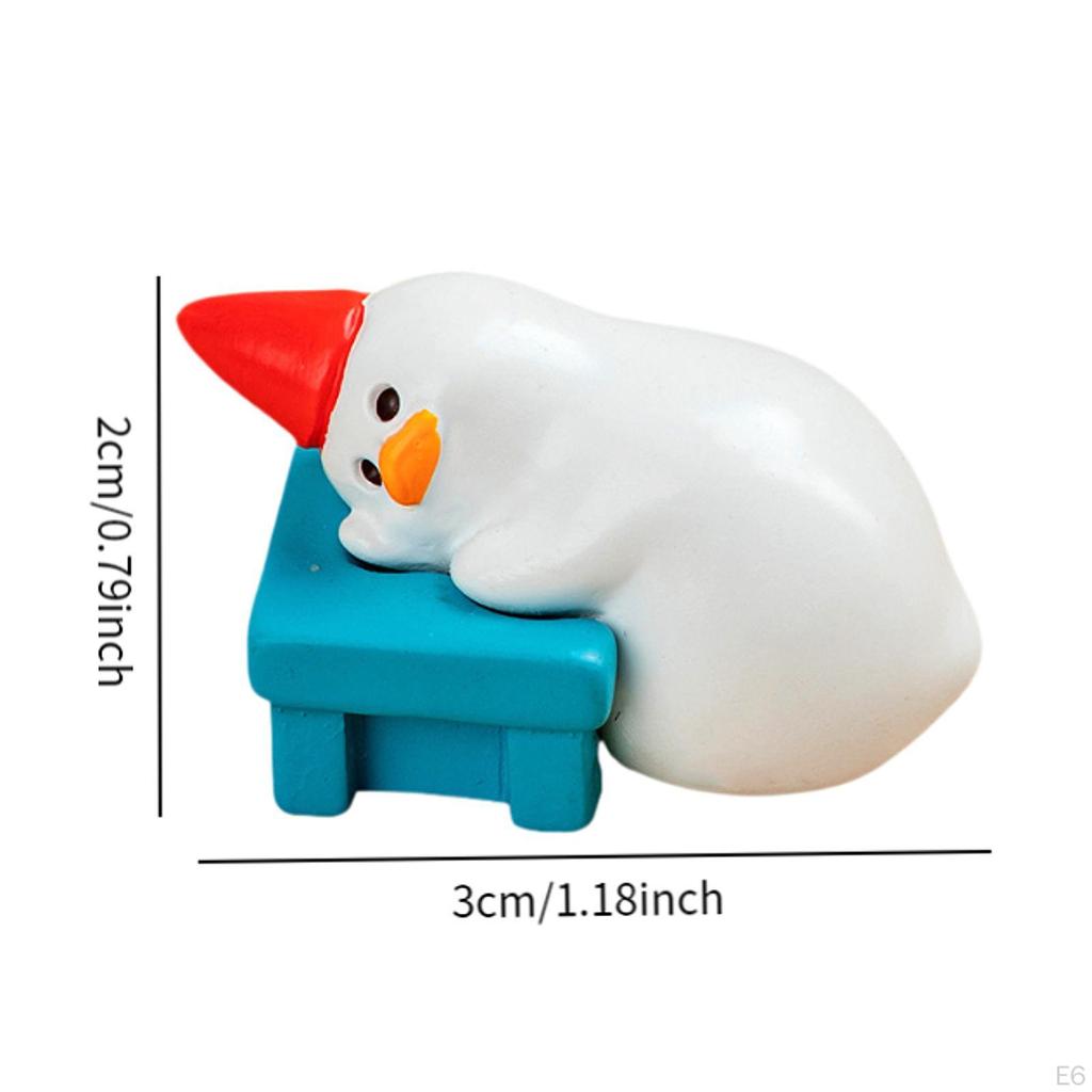 Animal Sculpture Duck Statue Birthday Gift Decorative Ornament Resin Figurine for Indoor Desk