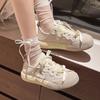 Small White Shoes Tennis Female Round Toe Shallow Mouth Clogs Platform Casual Sneaker All-Match Wedge Basket  Breathable