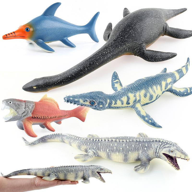 Cotton-Filled Simulation Marine Animal Model Animal Ornament Soft Rubber Dinosaur Model Children'S Toy Ornament Figure