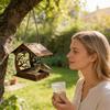 Bird Feeders For Outside Rainproof Feeding Holder Hangable Bird Feeder For Patio Lawn Backyard Balcony Birdwatching Park Porch