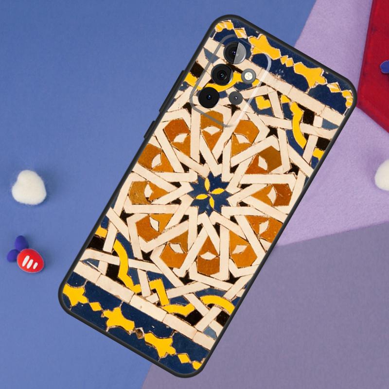 Moroccan Tile Case For Samsung Galaxy A14 A56 A36 A26 A16 A06 A54 A34 A12 A32 A52 A13 A33 A53 A15 A35 A55