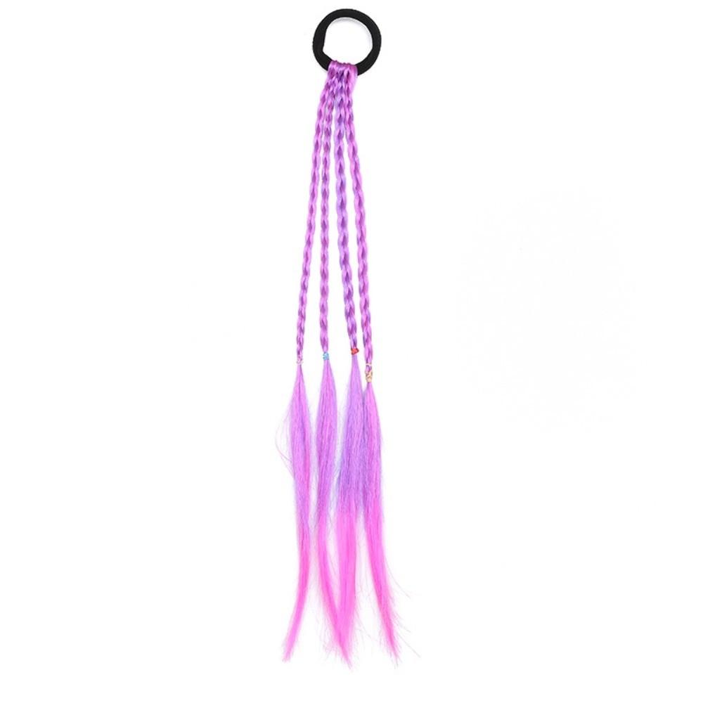 5/6Pcs Multi-Color Twist Braid Hair Ties Colorful Kids Wig Ponytail Headbands Sweet Wig Braid  Daily