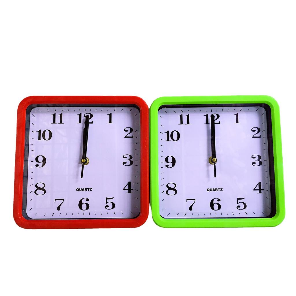 Four Square Simple Wall Clock, 8-inch Large-character Clear Living Room Quartz Clock 21cm