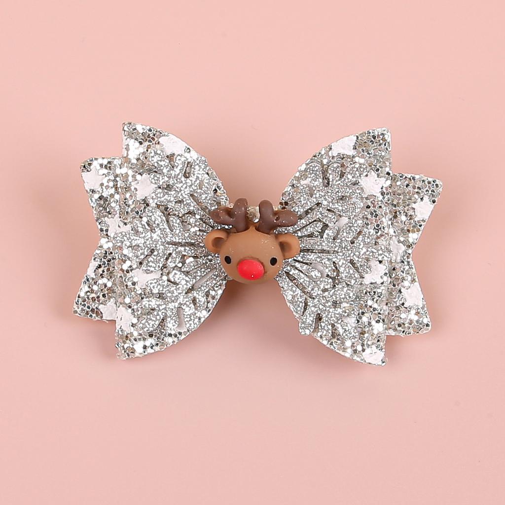 1/4pcs Christmas Hair Bows Hair Clip For Cute Girls Kids Hairpin Barrettes Headwear Children Christmas Party Hair Accessories