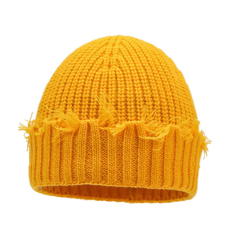Autumn Winter Hole Knitted Warm Men Women Ear Guard Head Knitted Cap