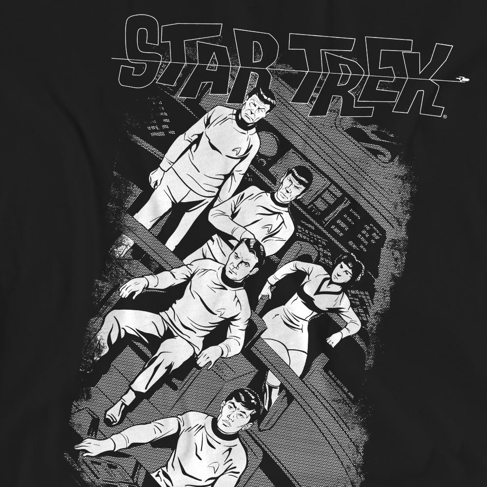 Star Trek Unisex Adult Tilted Bridge Retro T-Shirt