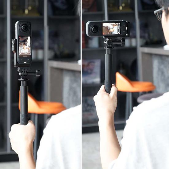 Horizontal Mount Bracket for Insta360 X3/X4/X5 Aluminum Alloy Action Camera 90 Degree L Bracket Transverse Support Holder with 1/4-inch Screw Hole