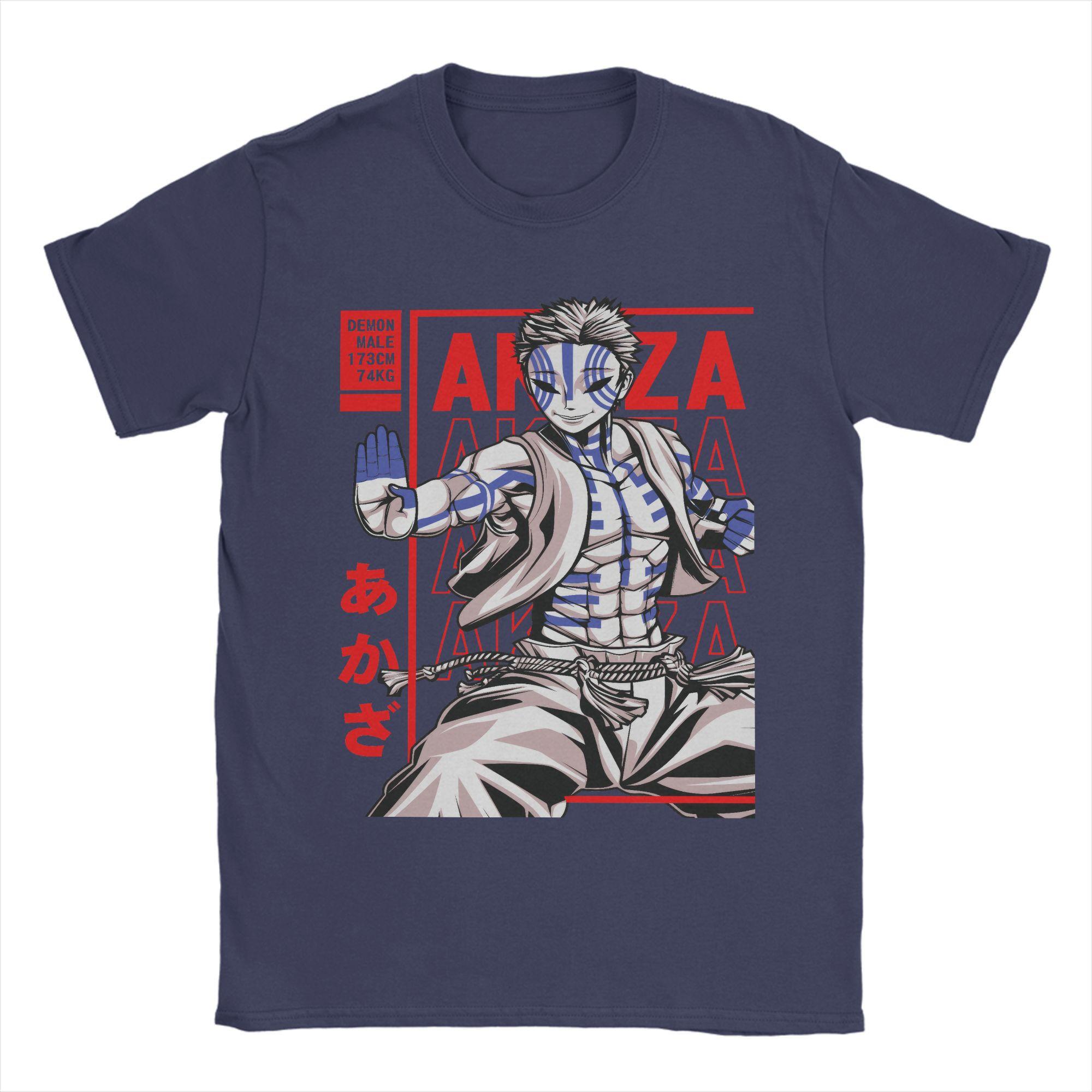 

Аниме Клинок, рассекающий демонов Аказа Футболки для мужчин Новинка 100% Хлопок Футболки с круглым вырезом с коротким рукавом Футболка Подарок на день рождения Топы 4XL