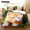 Cat Duvet Cover Collection Cat Lover Gifts Bedding For Women Cute Kitten Pattern Bedroom Decor Twin Double Queen King Size Quilt Cover