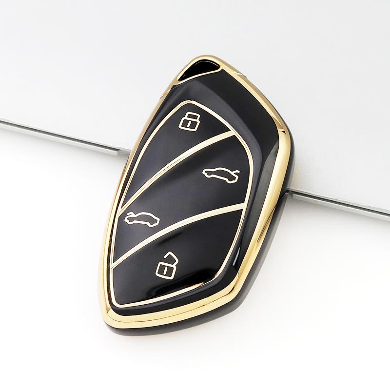 

Для Roewe RX5 I6 I5 RX3 RX8 ERX5 MG ZS EV MG6 EZS HS EHS MARVEL X MARVEL R ТПУ автомобильный чехол для дистанционного ключа в виде ракушки чёрный