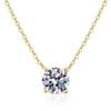 3 Carat Moissanite S925 Silver Four-Claw Pendant Necklace for Women