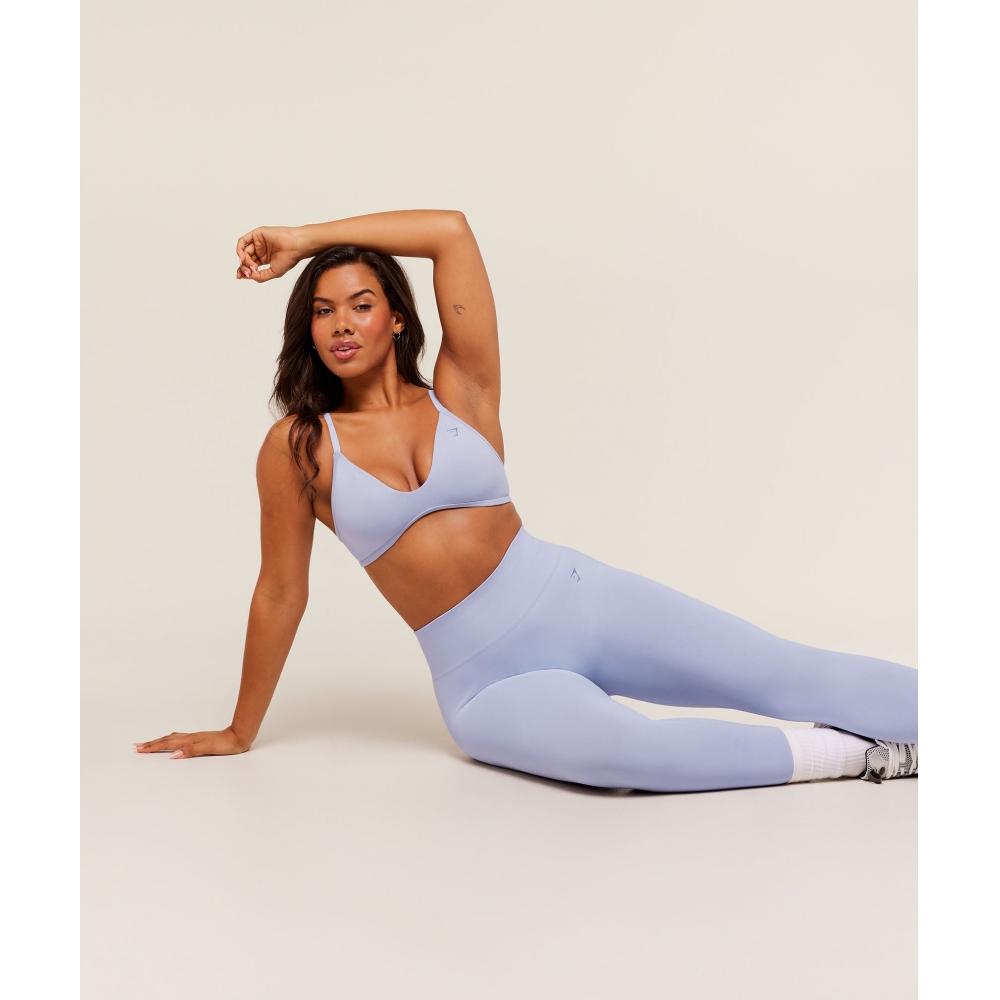 Gymshark Soft Sculpt V Neck Sports Bra Peri Blue B5b9n Udr2