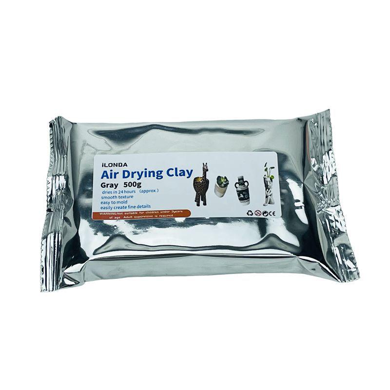 

Камінь Глина Кераміка Самовисихаюча Глина для Ліплення та DIY Полімерна Глина для Дитячих Ліплених Скульптур 500g Candy Packaging Aluminum Foil Bag сірий колір