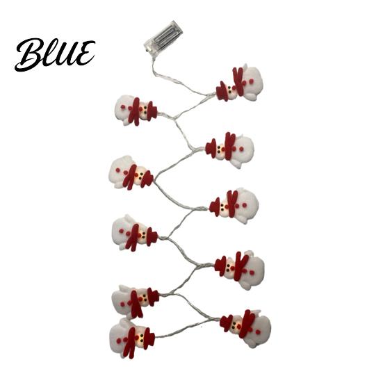 Winter Decor Lights Christmas Decorations Operated LED String Battery Snowman Garland Holiday Unique Lighting
