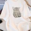 Womens Casual TShirt Cute Cartoon Cat Pattern Soft and Comfortable TShirt Clothing Fit Playful Aesthetic Clothes Casual