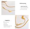 European Double Layer Heart Necklace for Women - Trendy Spicy Girl Clavicle Chain