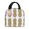 Peanut Insulated Lunch Bag for Women Kids Portable Food Boxes Thermal Lunch Box Tote
