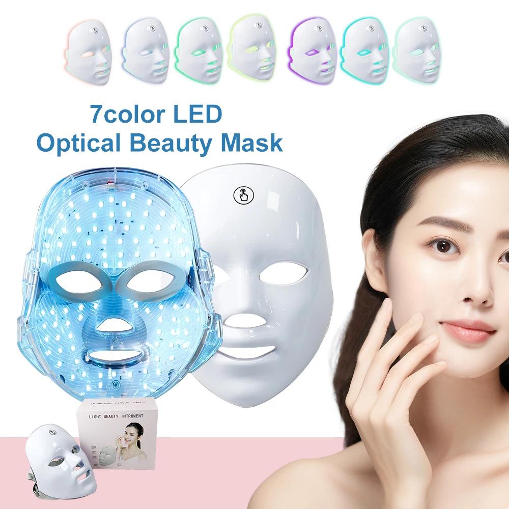 7-Farben LED Photonenmaske — LED Gesichtsmaske für Hautstrahlen, Straffung & Porenverfeinerung