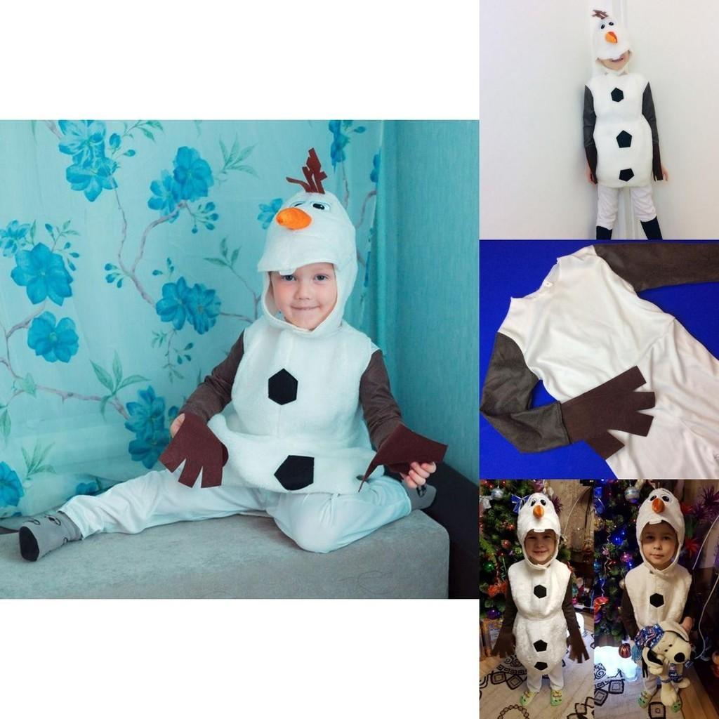 Enchanting Frozen Snowman Olaf Cosplay Costume For Kids Halloween Fancy Dress Up