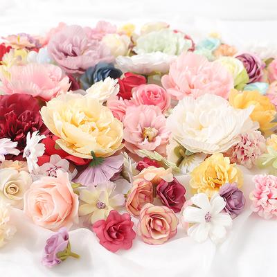 14/21 Pièces 5cm Fleurs Artificielles Mélangées Pivoine en Soie Fausse Fleurs pour Décoration de Maison Décoration de Mariage Bricolage Artisanat Fleur Mur Accessoires