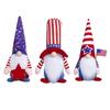 American Independence Day Gnome Ornaments: Faceless Doll Figurines with Stars & Rudolph.