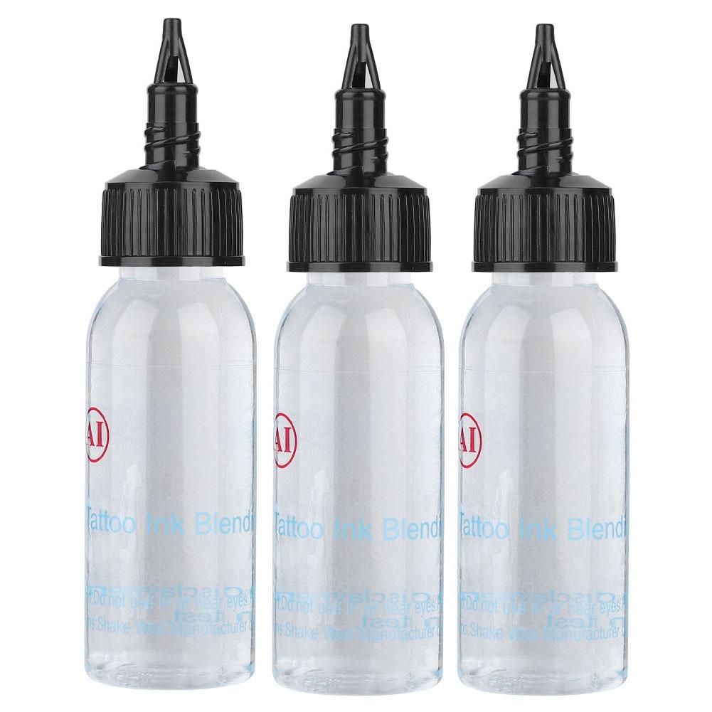 3Pcs Tattoo Pigment Blender Beauty Tools Tattoo Ink Diluent Color Dilution Tattoo Supplies