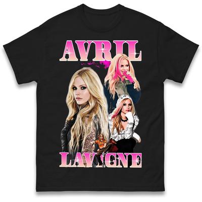 Avril Lavigne Retro Collage Graphic TShirt Unisex Unisex Pop Punk Singer Fan Casual Short Sleeve Cotton Tops