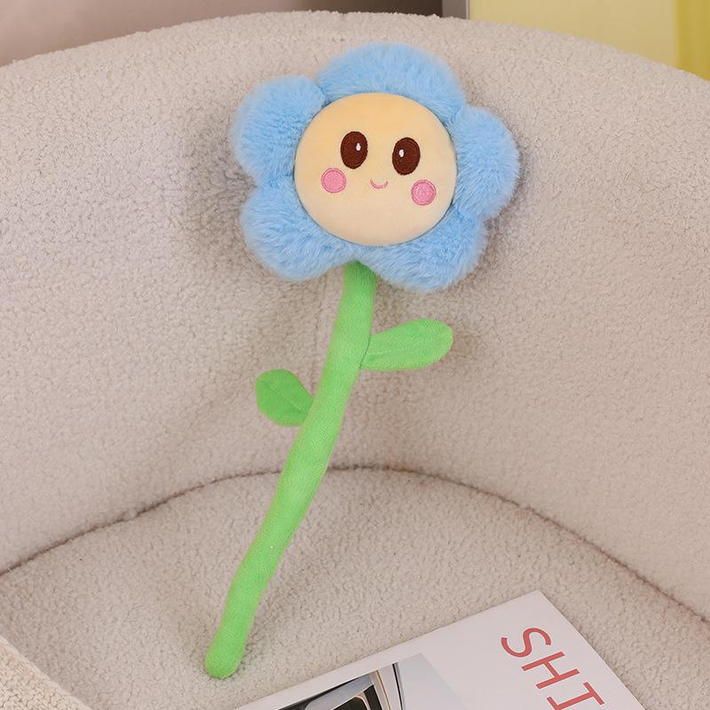 Sunflower Plush Fake Flowers: Small Red Bouquet for Bay Window Decoration & Curtain Buckle