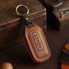Leather Car Fob Key Cover Shell Holder for Ford Transit Custom Territory EcoBoost 2017-2021 Protector Case