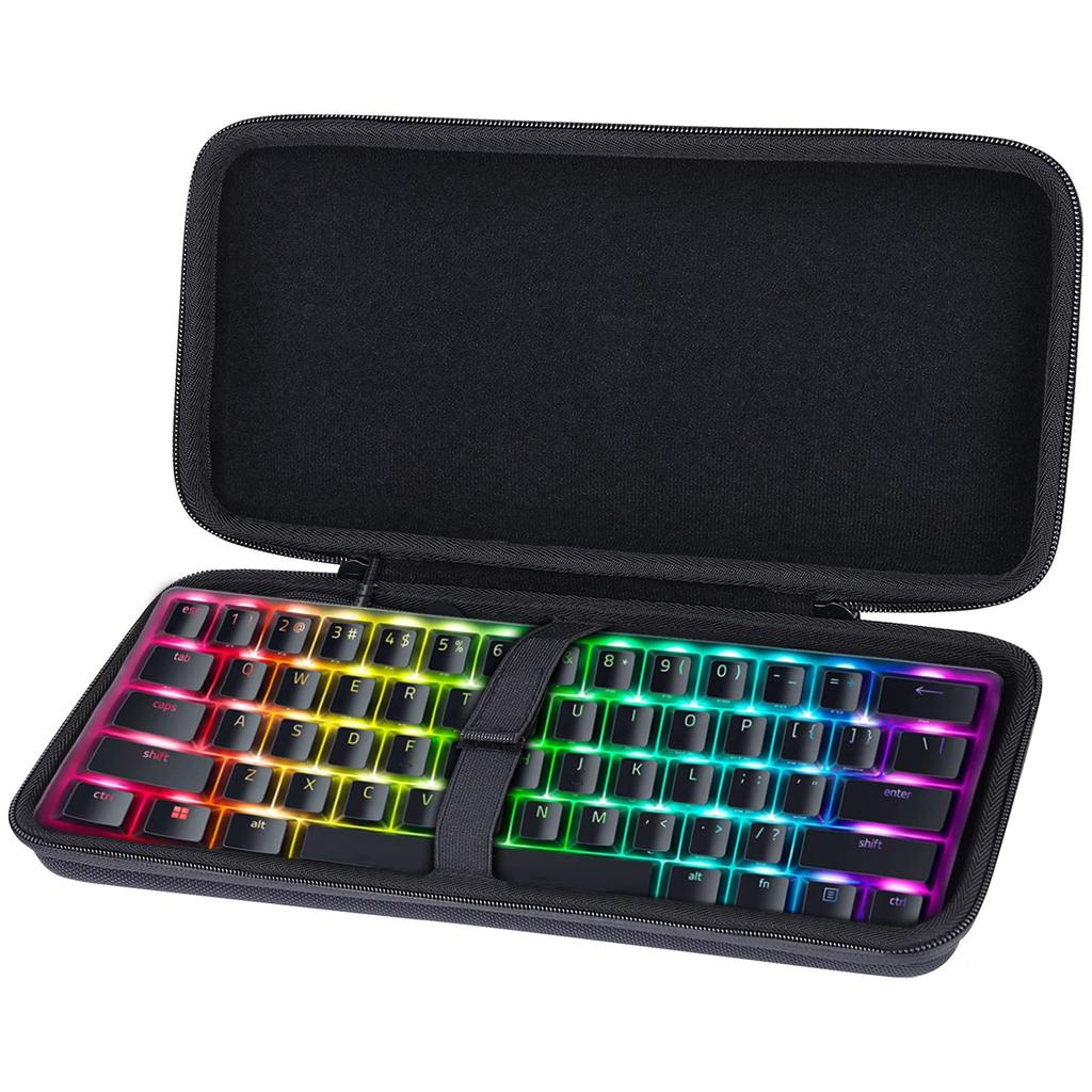 co2CREA Storage Case Compatible with Razer Huntsman V3 Pro Mini/Huntsman Mini Tenkeyless Gaming Keyboard (Black) (Case Only)