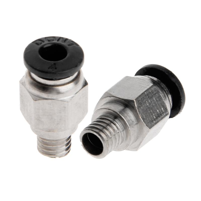 5Pcs Pneumatic Fittings PC4-M6 Bore 4mm For 4mm PTFE Tube Connector Coupler