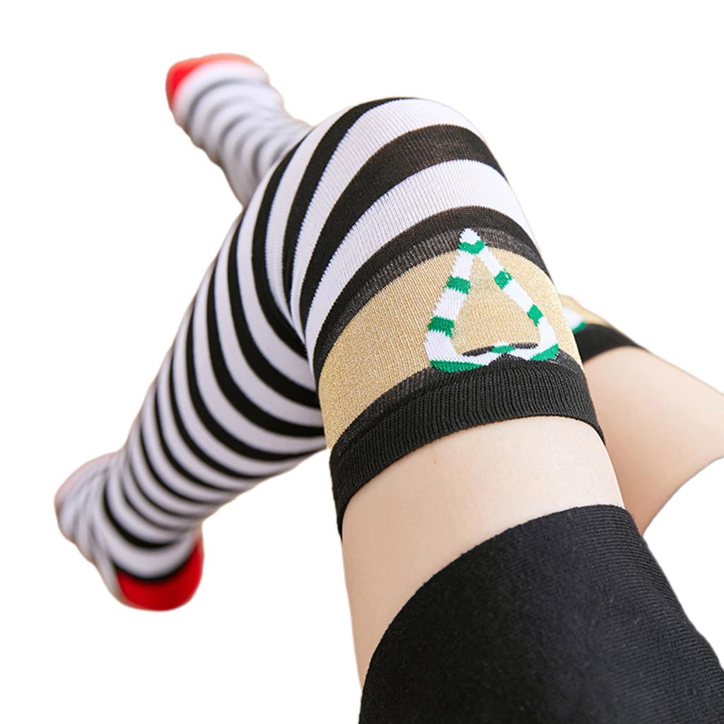 Halloween Thigh High Stockings Stars Striped Over the Knee Socks Striped Stockings Polka Dot Stockings Long Socks