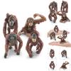 Lifelike Pvc Orangutan Model Collection With Detailed Features For Unique Desk Decor