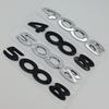 Autocollants de Voiture ABS 3D Lettres Logo Noir Chrome 2008 3008 4008 5008 Emblème Badge Pour Peugeot Autocollant Décalcomanie Coffre Arrière Accessoires